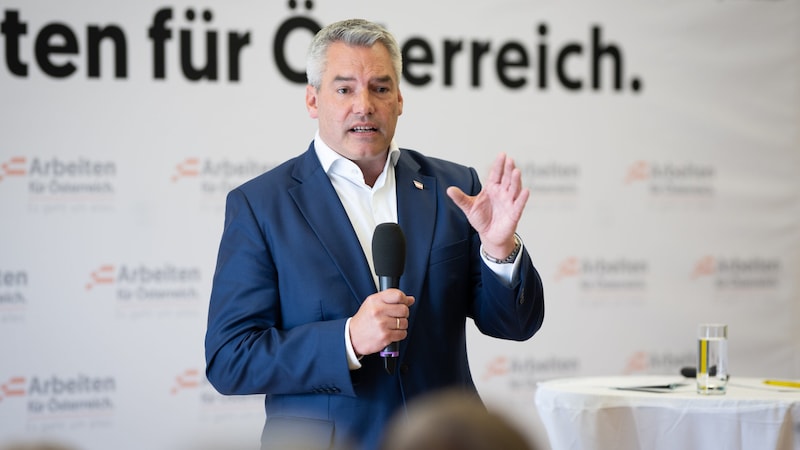 Bundeskanzler Karl Nehammer ist gesetzter Spitzenkandidat der Volkspartei. (Bild: (c)Paul Gruber)