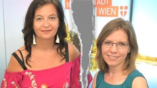 Freunde werden die beiden Politikerinnen keine mehr: SPÖ-Verkehrsstadträtin Ulli Sima (links) und Umweltministerin Leonore Gewessler (Grüne) (Bild: Krone KREATIV/PID/ Christian Jobst)