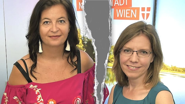 The two politicians are no longer friends: SPÖ City Councillor for Transport Ulli Sima (left) and Environment Minister Leonore Gewessler (Greens) (Bild: Krone KREATIV/PID/ Christian Jobst)