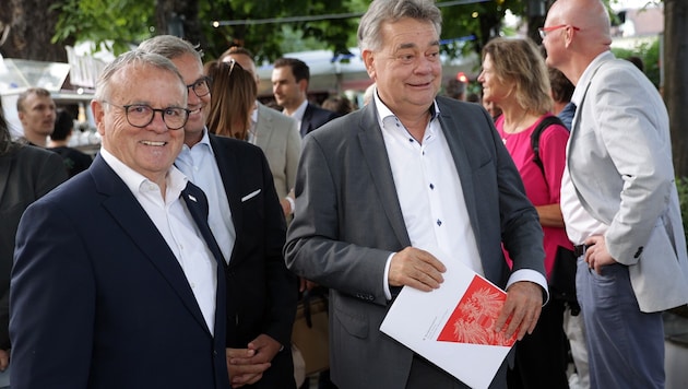 Sport Austria President Hans Niessl (l.) and Sports Minister Werner Kogler. (Bild: GEPA pictures)