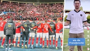 Die Freiheitliche Jugend wollte laut eigenen Angaben verhindern, dass unsere Nationalmannschaft ...