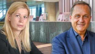 Neben dem Brucknerhaus-Intendanten Dietmar Kerschbaum (re.) wird nun auch Kulturstadträtin Doris Lang-Mayerhofer (ÖVP, li.) in dem neuen KPMG-Bericht belastet. (Bild: Krone KREATIV/Horst Einöder Harald Dostal Markus Wenzel)