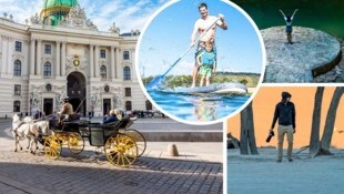 Von Mexiko bis zur Hofburg: Welche Plätze man als „guter“ Influencer auf jeden Fall besucht haben soll.  (Bild: stock.adobe.com/Krone Collage/zephyr_p/mmphoto/Mistervlad/Ujjwal Photography)