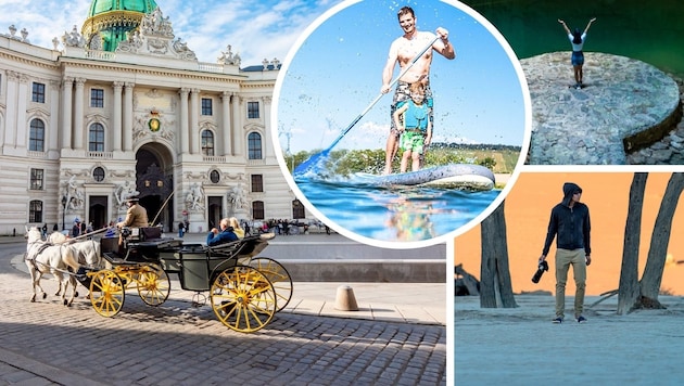 From Mexico to the Hofburg: which places you should definitely visit as a "good" influencer. (Bild: stock.adobe.com/Krone Collage/zephyr_p/mmphoto/Mistervlad/Ujjwal Photography)