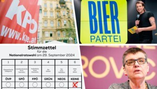 KPÖ, Bier, Wandel oder die Liste Madeleine Petrovic – sie alle wollen bei der Nationalratswahl ...