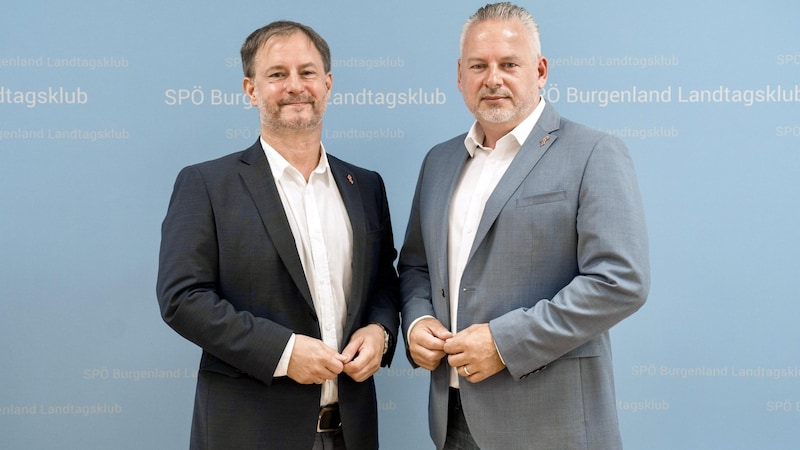 SPÖ party leader Roland Fürst and National Council candidate Jürgen Schabhüttl. (Bild: SPÖ-Landtagsklub)