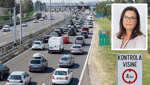 Bettina Schrittwieser from the Styrian Chamber of Labor gives tips on what to look out for when paying tolls when driving abroad. (Bild: Krone KREATIV/AK Stmk, Expa)