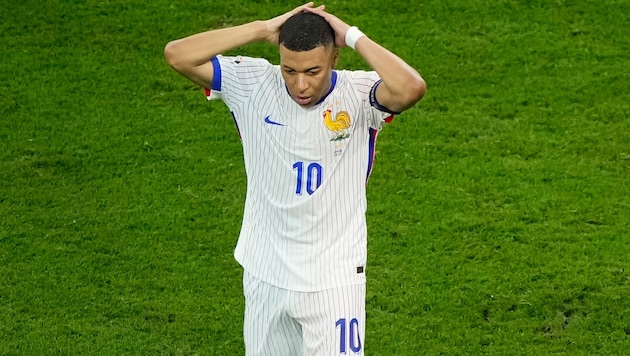 Kylian Mbappe remained pale during the European Championship. (Bild: AP/Ebrahim Noroozi)