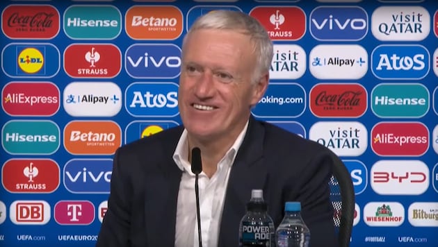 Didier Deschamps reacted irritably. (Bild: Glomex)