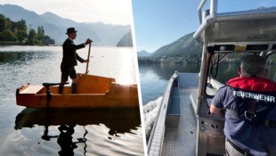 Die Lebensretter waren auf einer Plätte unterwegs (Symbolfoto). (Bild: TVB Ausseerland-Salzkammergut/Tom Lamm, Feuerwehr Altaussee)