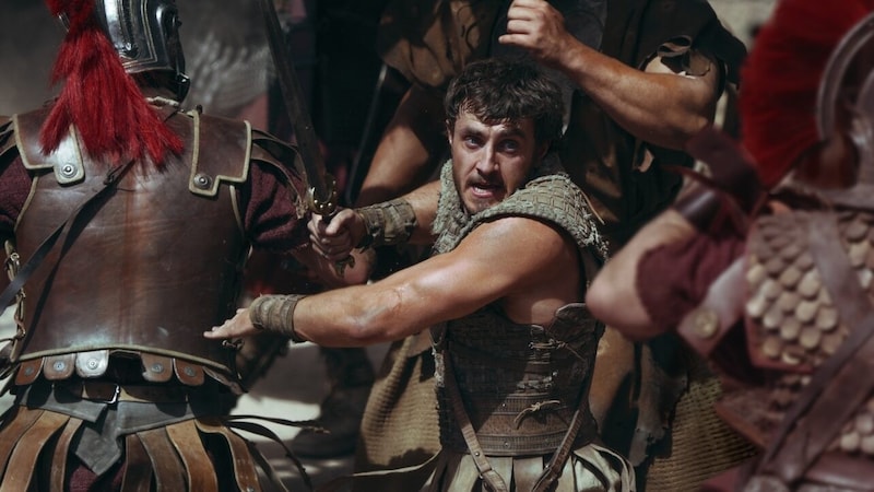 The first trailer for the new "Gladiator" features thrilling fight scenes. (Bild: © 2024 Paramount Pictures)