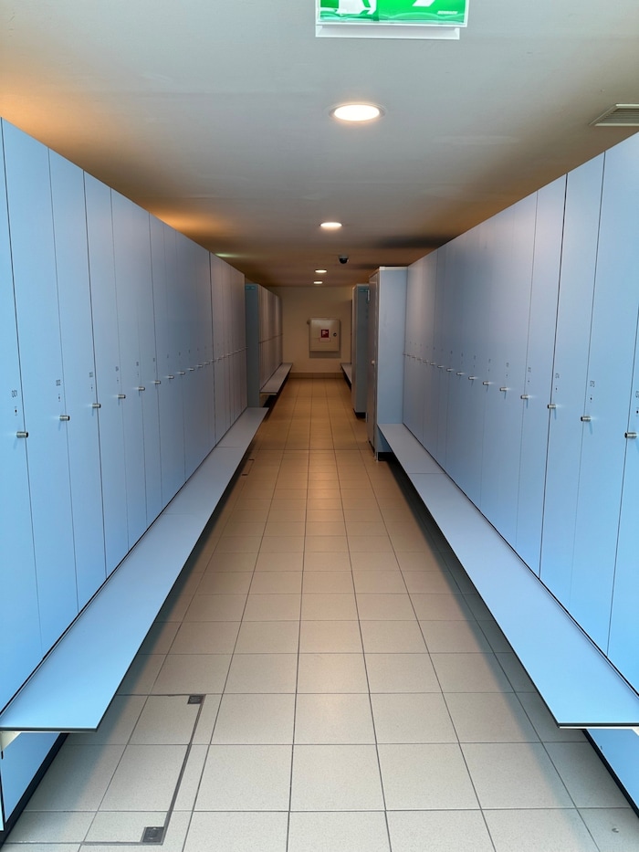 The checkrooms have been partially renovated