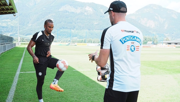 Aiwu is already training with Sturm at the training camp in Irdning. (Bild: Pail Sepp/Sepp Pail)