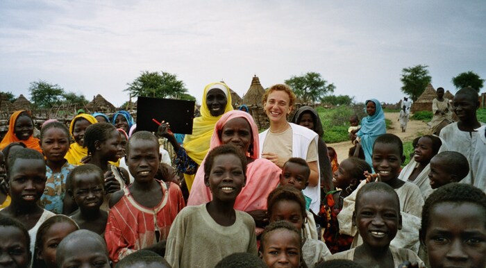 Mission worker Anita Sackl in Darfur in 2004