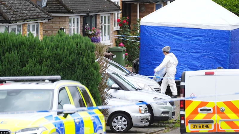 Police operation on Tuesday evening (Bild: AP/Jacob King)