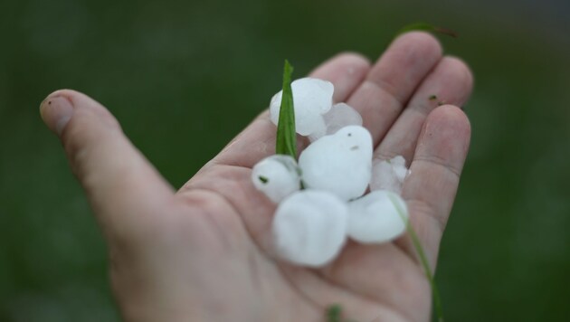 A hailstorm fell in the Innviertel. (Bild: Scharinger Daniel/Pressefoto Scharinger © Daniel Scharinger)