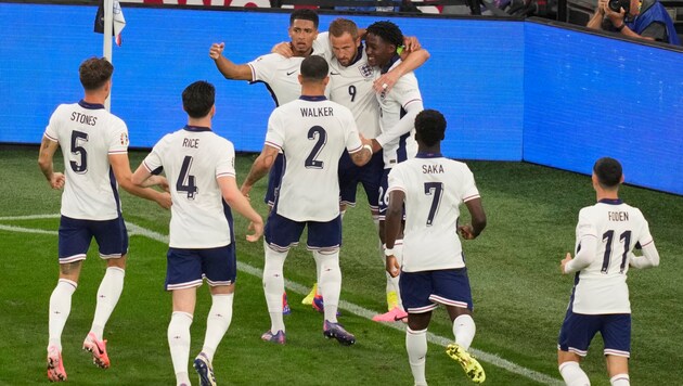 Almost unbelievable after their performances in the tournament so far, but true: England are in the European Championship final! (Bild: Associated Press)