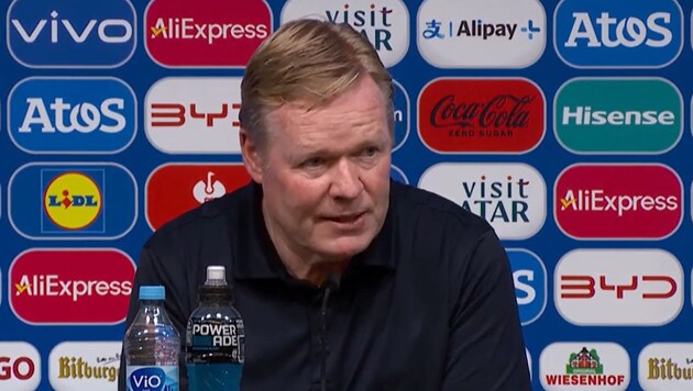 Ronald Koeman is visibly disappointed.