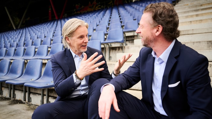 Mischung aus Expertise und Unterhaltung: Die ehemaligen Teamspieler Jan Åge Fjørtoft und Steffen Freund
