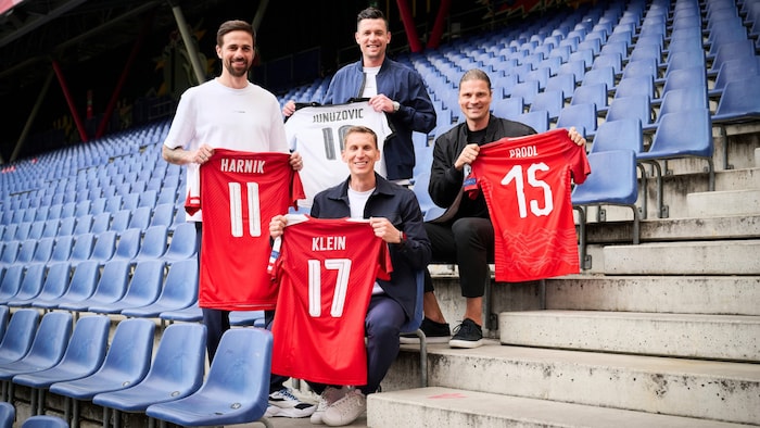 Martin Harnik, Florian Klein, Zlatko Junuzović und Sebastian Prödl begleiteten die ServusTV-Zuseher vier Wochen lang durch die EM 