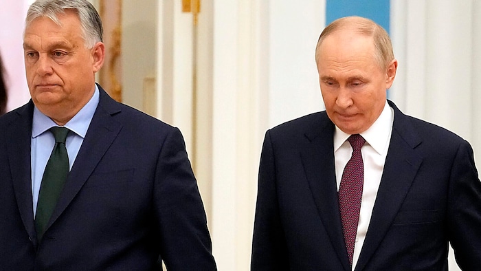 Viktor Orbán zu Besuch – der russische Präsident Wladimir Putin ist – unter gewissen ...