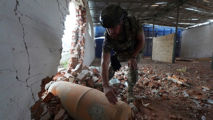 An agricultural warehouse under attack