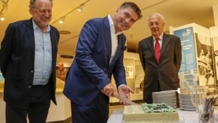 Drei Haus der Natur Direktoren-Generationen kamen zur Party (v.l.):Norbert Winding, Robert ...