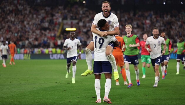 England steht im Finale, dort wartet Spanien. (Bild: AFP/Adrian DENNIS)