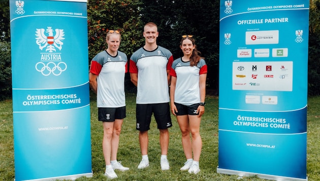 Corinna Kuhnle, Felix Oschmautz and Viktoria Wolffhardt (from left to right) (Bild: GEPA)