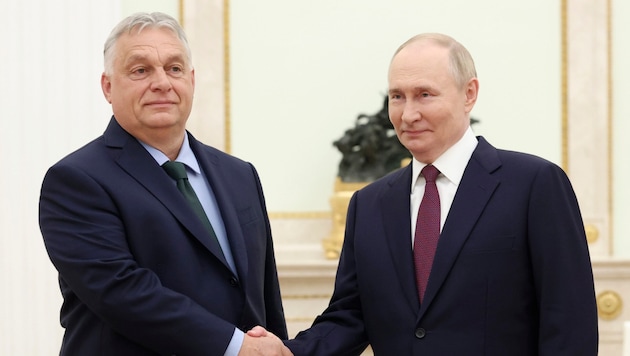 Kremlchef Wladimir Putin (rechts) muss wohl nicht damit rechnen, von Ungarns Premier Viktor ...