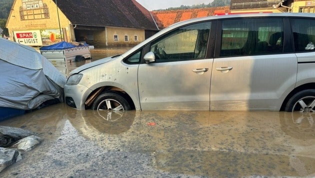 Krottendorf was under water (Bild: FF Voitsberg)