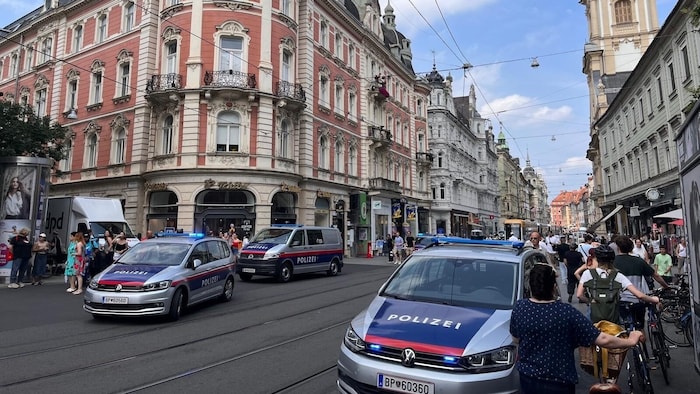 Major operation in the city center of Graz