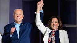 Foto aus besseren Tagen: Joe Biden stellt seine Vizekandidatin Kamala Harris vor. (Bild: AFP/AFP or licensors)