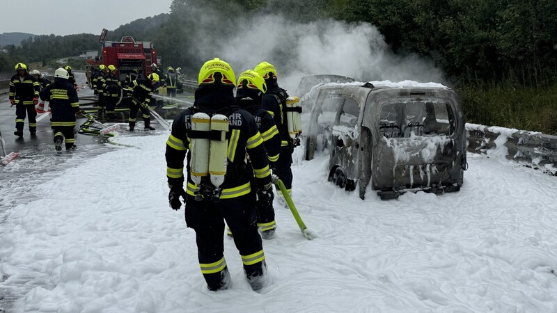 The extinguishing attack was very successful (Bild: FF Mondsee/Stoxreiter)