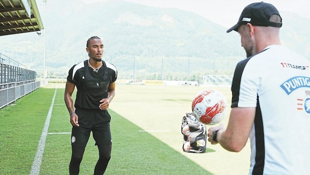 Emanuel Aiwu feiert heute Samstag sein Debüt für Sturm. (Bild: Pail Sepp/Sepp Pail)