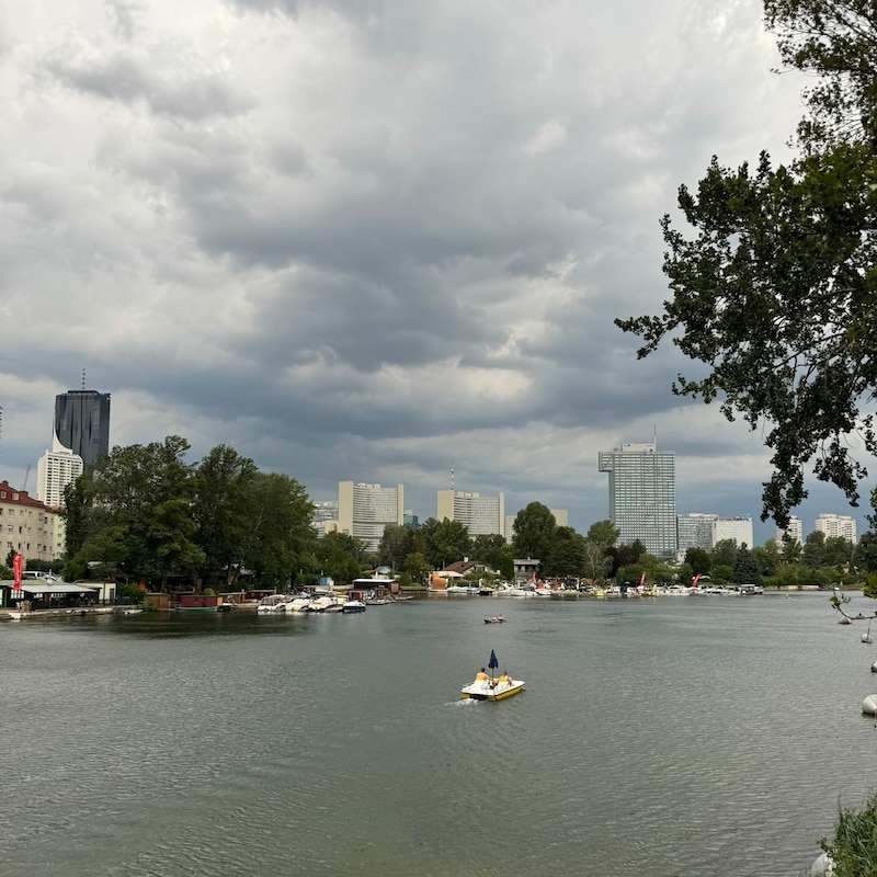 There was also a thunderstorm announcement in Vienna's Gänsehäufl in the afternoon. (Bild: Patrick Puchinger)