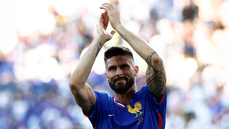 Olivier Giroud spielte sein letztes Turnier für Frankreichs Nationalmannschaft. (Bild: AFP/APA/KENZO TRIBOUILLARD)