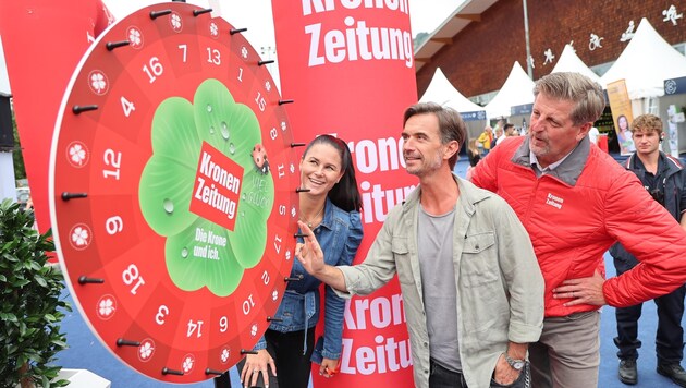 Florian Silbereisen, "Krone" guest last year, tried his luck on the wheel of fortune. (Bild: Birbaumer Christof)