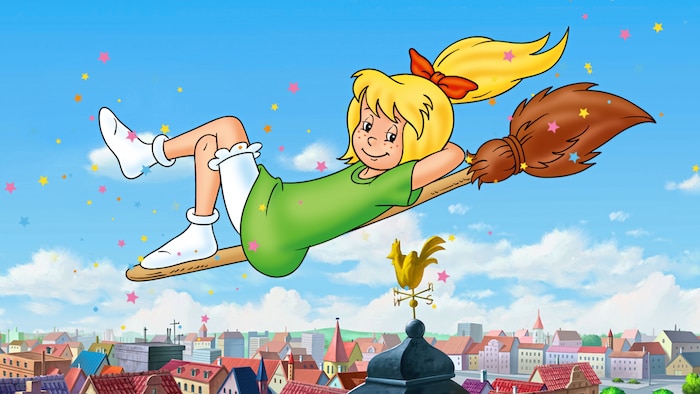 "Eeny meeny mey, fly off, mashed potato!" Like Benjamin Blümchen, the witch Bibi Blocksberg was also penned by Austrian author Elfie Donnelly. 