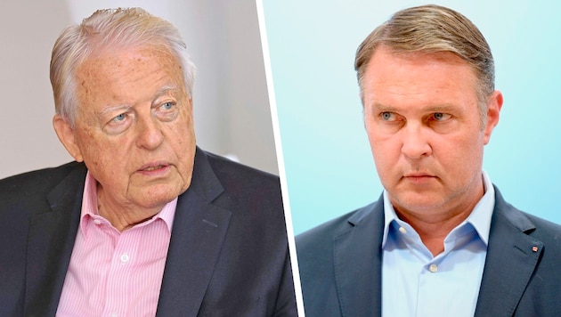 SPÖ leader Babler criticizes the government for the sale of Vamed - which, however, already happened under his predecessor Franz Vranitzky in 1996 ... (Bild: Krone KREATIV/APA/ROLAND SCHLAGER Peter Tomschi)