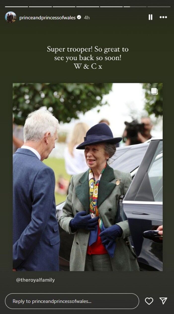 Mit diesen lieben Worten zollten Prinz William und Prinzessin Kate Prinzessin Anne Tribut.