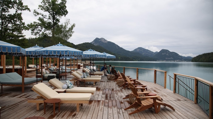 The beach club at Schloss Fuschl