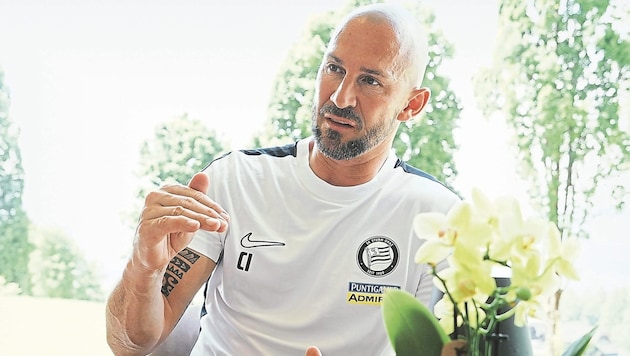 Sturm-Trainer Christian Ilzer im Gespräch mit der „Steirerkrone“. (Bild: Pail Sepp/Sepp Pail)