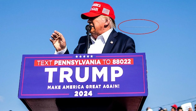 The picture of a lifetime was taken by New York Times photographer Doug Mills. It shows the bullet flying towards Donald Trump. (Bild: Doug Mills/The New York Times)