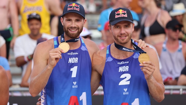 Anders Mol und Christian Sörum gewinnen den Titel in Wien. (Bild: GEPA pictures)