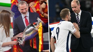 Spaniens König Felipe VI. feierte mit dem Pokal, Prinz William musste seine Spieler trösten.