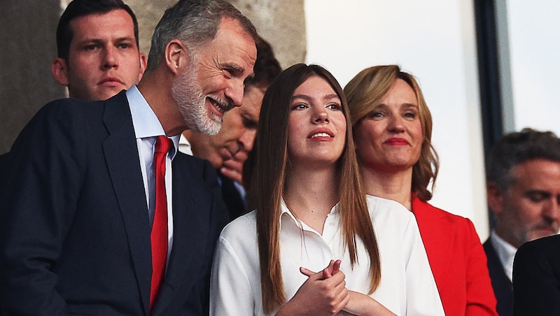 König Felipe VI mit Tochter Sofia (Bild: AFP or licensors)