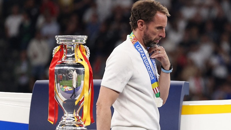 Gareth Southgate was twice in the European Championship final with England, twice the "Three Lions" were defeated. (Bild: AFP or licensors)