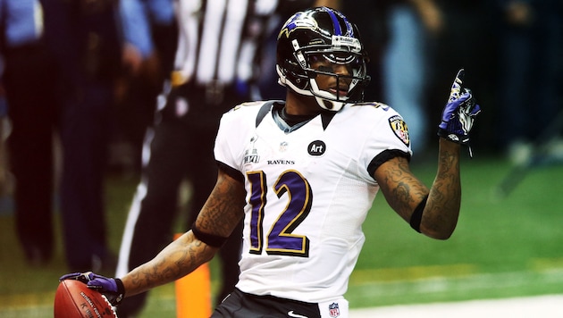 Jacoby Jones at Super Bowl XLVII (Bild: AFP/APA/GETTY IMAGES/RONALD MARTINEZ)