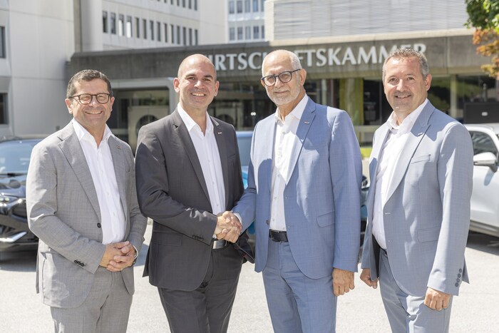 Die Spitzen des Landesgremiums Fahrzeughandel in der WKO Steiermark (v.l.): Gerald Auer, Peter Jagersberger, Klaus Edelsbrunner und Thomas Marichhofer 